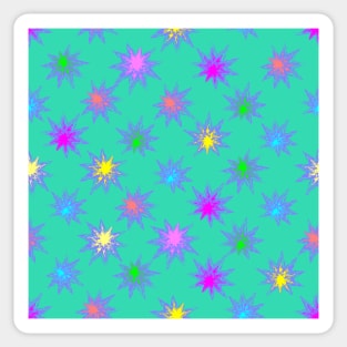 Glow Stars Diagonal Repeat on Green 5748 Sticker